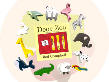 Bundle Set: Dear Zoo Book + Wooden Animals Stacker